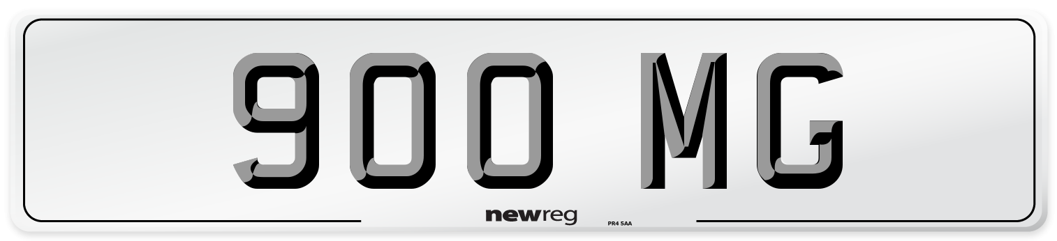 900 MG Number Plate from New Reg